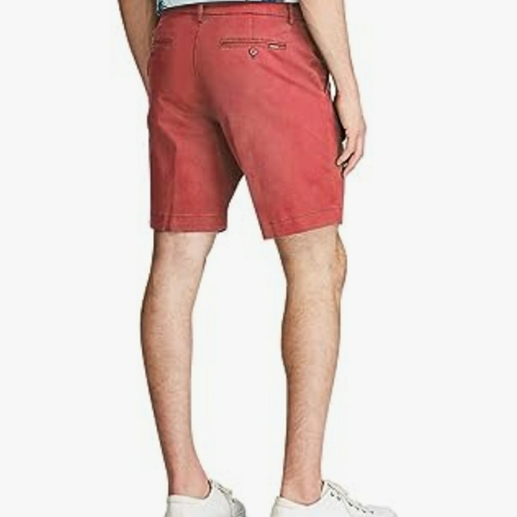Chaps Ralph Lauren Flat Front 9" Chino Shorts Men Size: 36 Color: Red Cotton NWT - Picture 5 of 14